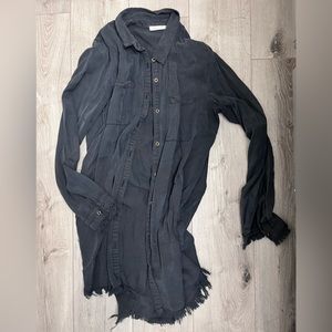 Black button up duster